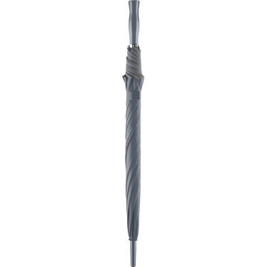 FARE® AC Automatic Umbrella with Reflective Piping and Fibreglass Shaft with Your Logo, grey – detail view 3