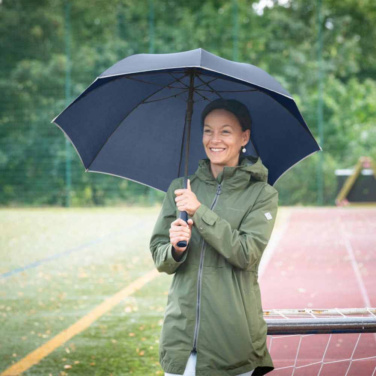 FARE® AC Automatic Umbrella with Reflective Piping and Fibreglass Shaft with Your Logo, navy – detail view 2