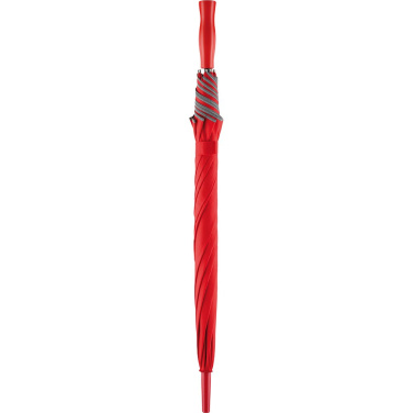 FARE® AC Automatic Umbrella with Reflective Piping and Fibreglass Shaft with Your Logo, red – detail view 5