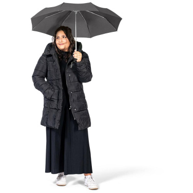 FARE Ultra-Light Aluminium Mini Umbrella with Your Logo, grey – detail view 4
