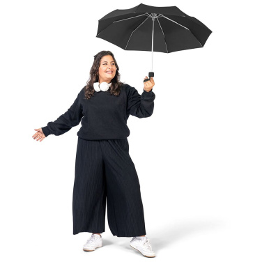 FARE Ultra-Light Aluminium Mini Umbrella with Your Logo, black – detail view 2