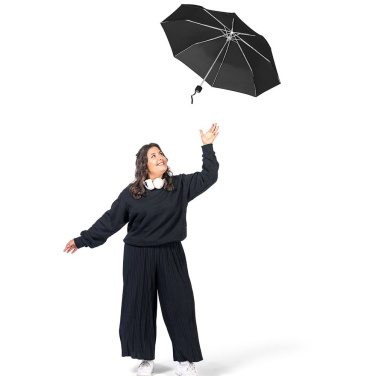 FARE Ultra-Light Aluminium Mini Umbrella with Your Logo, black – detail view 3