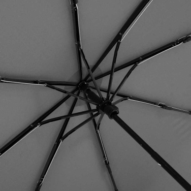 FARE ÖkoBrella Pocket Umbrella with Recycled PET Cover and Wooden Handle with Your Logo, grey (waterSAVE®) – detail view 4