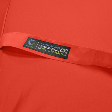 FARE ÖkoBrella AOC Pocket Umbrella with Recycled PET Cover and Bamboo Handle with Your Logo, red (waterSAVE®) – detail view 7