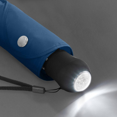 FARE Safebrella® Pocket Umbrella with LED Light and Reflectors with Your Logo, navy – detail view 4