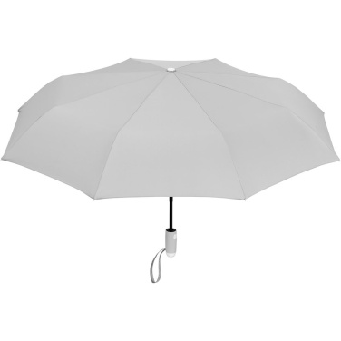 FARE® Whiteline Automatic Pocket Umbrella with White Details with Your Logo, light grey – detail view 10
