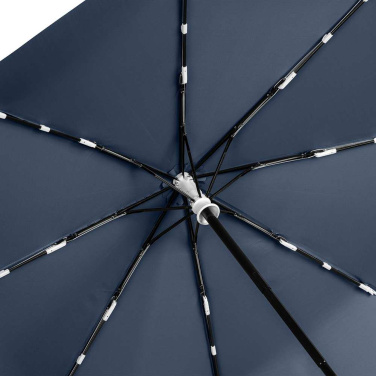 FARE® Whiteline Automatic Pocket Umbrella with White Details with Your Logo, navy – detail view 7