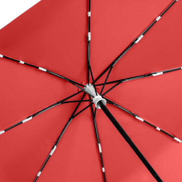 FARE® Whiteline Automatic Pocket Umbrella with White Details with Your Logo, red – detail view 7
