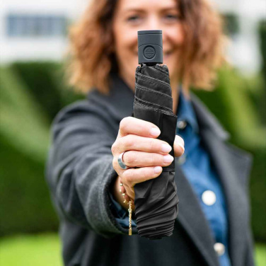 FARE® FiligRain Only200 Ultra-Light Automatic Mini Umbrella with Your Logo, black (waterSAVE®) – detail view 4