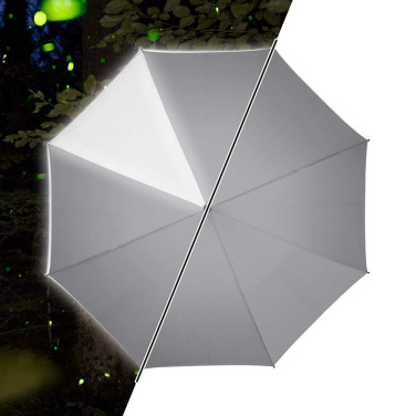 FARE® ColorReflex Automatic Mini Umbrella with Reflective Details with Your Logo, silver grey – detail view 5