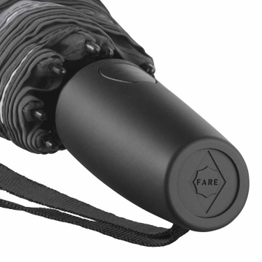 FARE® ColorReflex Automatic Mini Umbrella with Reflective Details with Your Logo, silver grey – detail view 9