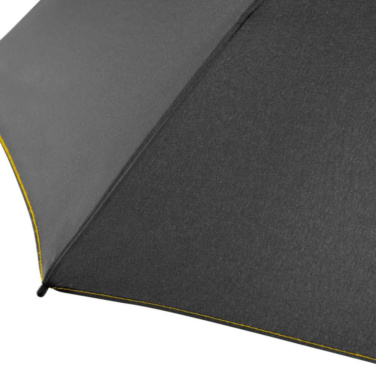 FARE® AOC Mini Style Automatic Pocket Umbrella with Coloured Details with Your Logo, black-yellow – detail view 10