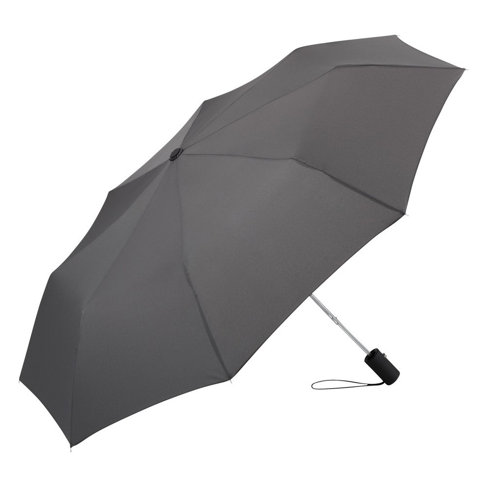 FARE® Automatic Mini Pocket Umbrella with Chrome Details with Your Logo, grey – product photo