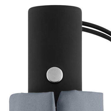 FARE® Automatic Mini Pocket Umbrella with Chrome Details with Your Logo, grey – detail view 6