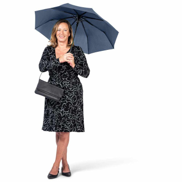 FARE® Automatic Mini Pocket Umbrella with Chrome Details with Your Logo, navy – detail view 2
