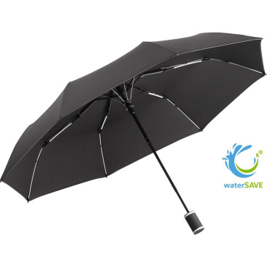 FARE® AC Mini Style Automatic Pocket Umbrella with Coloured Details with Your Logo, black-white – product photo