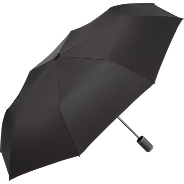FARE® AC Mini Style Automatic Pocket Umbrella with Coloured Details with Your Logo, black-grey – detail view 5