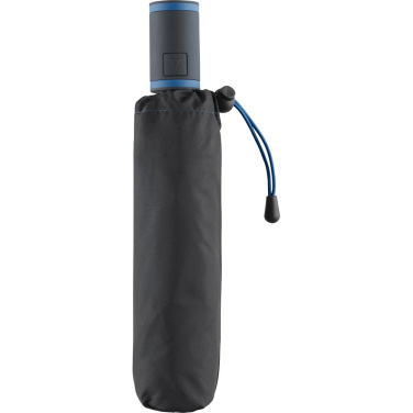 FARE® AC Mini Style Automatic Pocket Umbrella with Coloured Details with Your Logo, black-navy – detail view 5