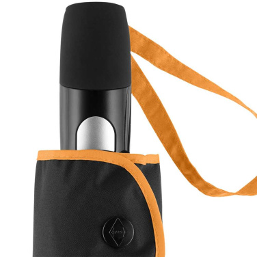 FARE® Seam Oversize AOC Pocket Umbrella with Coloured Seams with Your Logo, black-orange – detail view 3