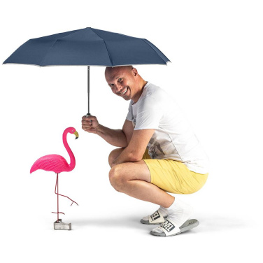 FARE® AOC Oversize Pocket Umbrella with Reflective Piping with Your Logo, navy – detail view 7