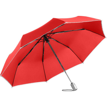FARE® AOC Oversize Pocket Umbrella with Reflective Piping with Your Logo, red – detail view 2