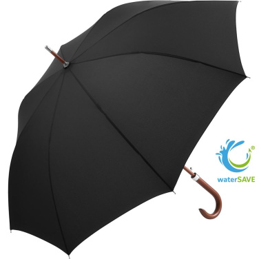 FARE® Collection Automatic Golf Umbrella with Wooden Shaft with Your Logo, black (waterSAVE®) – product photo