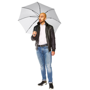 FARE® Sound Midsize Automatic Umbrella with Sound Logo with Your Logo, grey – detail view 6