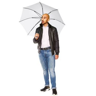 FARE® Sound Midsize Automatic Umbrella with Sound Logo with Your Logo, white – detail view 6