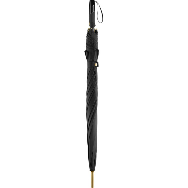 FARE® Precious Automatic Aluminium Golf Umbrella with Metallic Details with Your Logo, black/gold – detail view 2