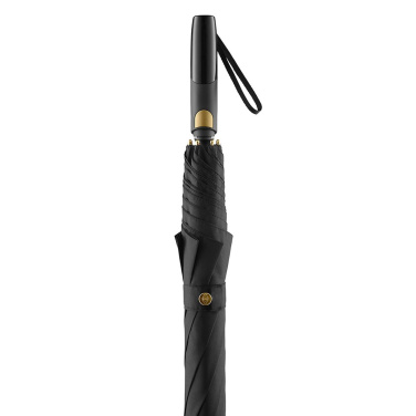 FARE® Precious Automatic Aluminium Golf Umbrella with Metallic Details with Your Logo, black/gold – detail view 3