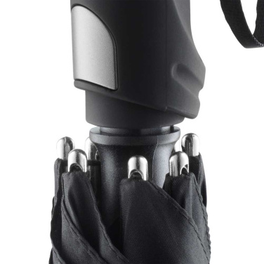 FARE® Precious Automatic Aluminium Golf Umbrella with Metallic Details with Your Logo, black/titanium – detail view 4