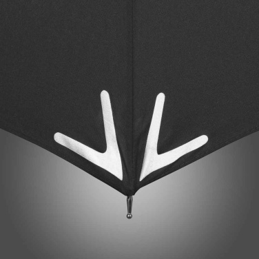 FARE Safebrella® Automatic Umbrella with LED Light and Reflectors with Your Logo, black – detail view 7
