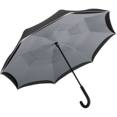 FARE® Contrary Reverse-Opening Umbrella with Your Logo, black/grey – product photo