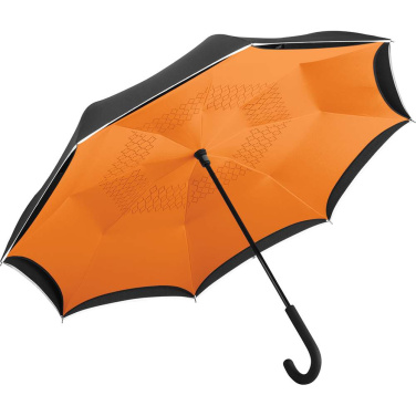 FARE® Contrary Reverse-Opening Umbrella with Your Logo, black/orange – product photo