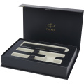Jotter ballpoint pen and mechanical pencil set with gift box, Grey