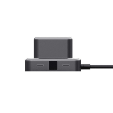 Anthracite CUBBI hub front view with two USB-C ports and black panel