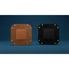 Xoopar INÉ recycled leather valet tray with logo