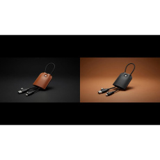 Xoopar Le Sellier Etui 60 W charging cable with leather case and logo