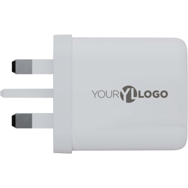 Xtorm XEC067G wall charger with logo – engraving example, UK plug