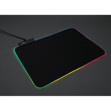 RGB gaming mousepad – with a mouse on a dark background