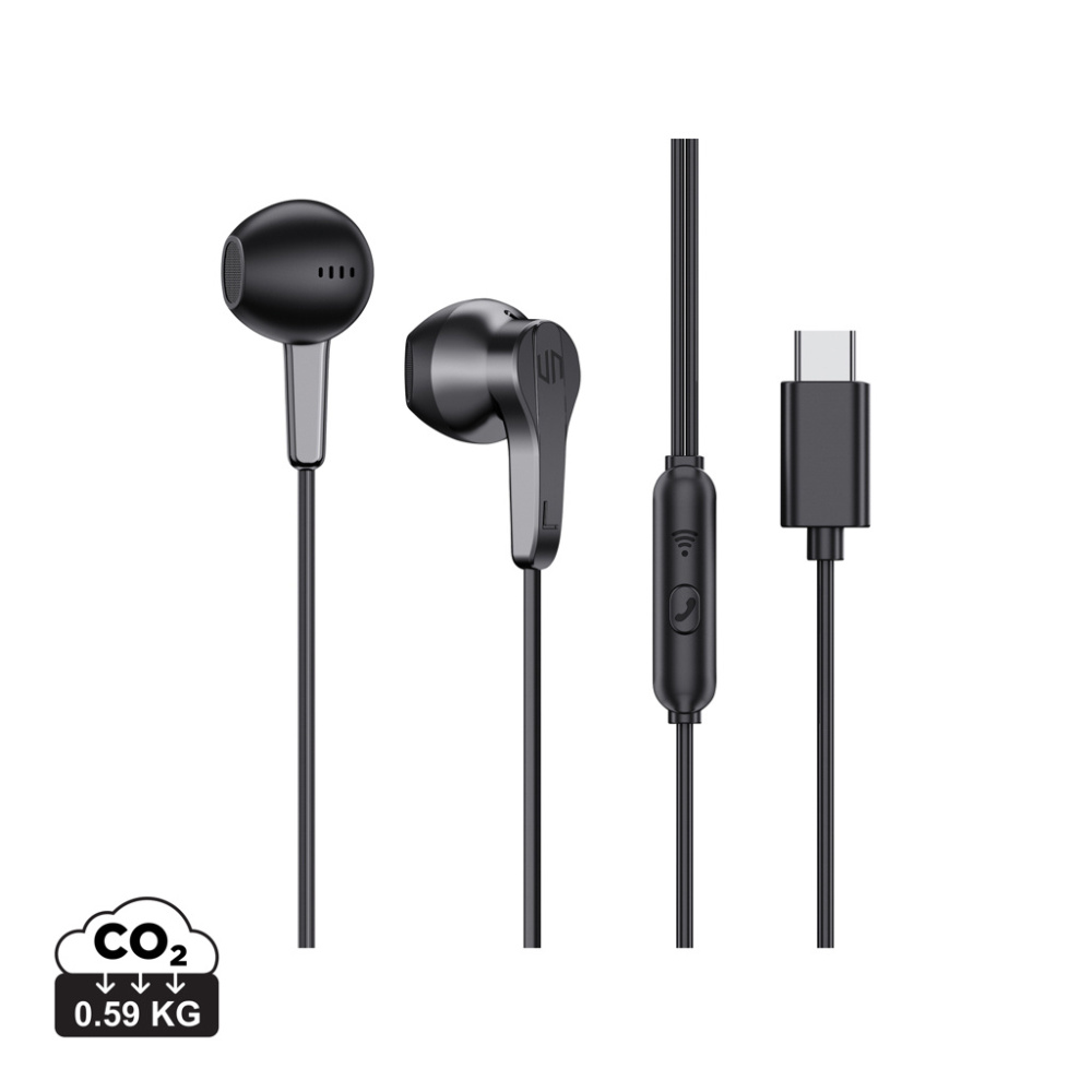 Urban Vitamin Hartford RCS wired earbuds, black, product image
