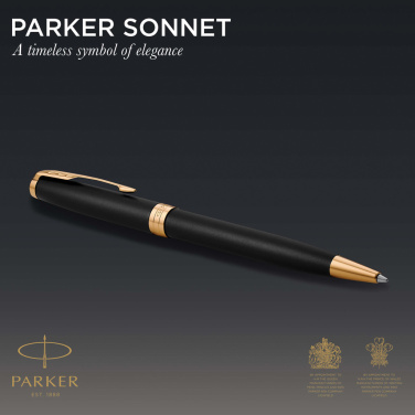 Parker SONNET Ballpoint Pen, Matte Black with Palladium Trim, lifestyle image