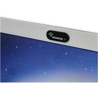 Hide camera blocker with logo – in use