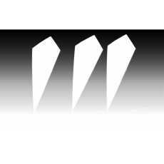 Angular sail-shaped feather flag with logo 100×300 cm