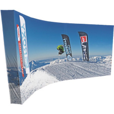 Curved pop-up display wall graphic 3×3 (226×226 cm)
