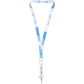 Bucks sublimation lanyard with safety buckle, White / White