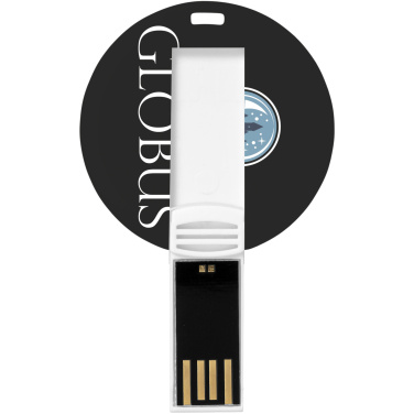 Round credit card, product image, White