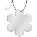RFX™ H-10 snowflake reflective PVC hanger, White