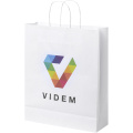 Kraft 80-90 g/m2 paper bag with twisted handles - 32 x 12 x 40 cm, White