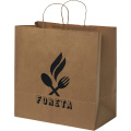 Kraft 80-90 g/m2 paper bag with twisted handles - 34 x 20 x 35 cm, Kraft brown